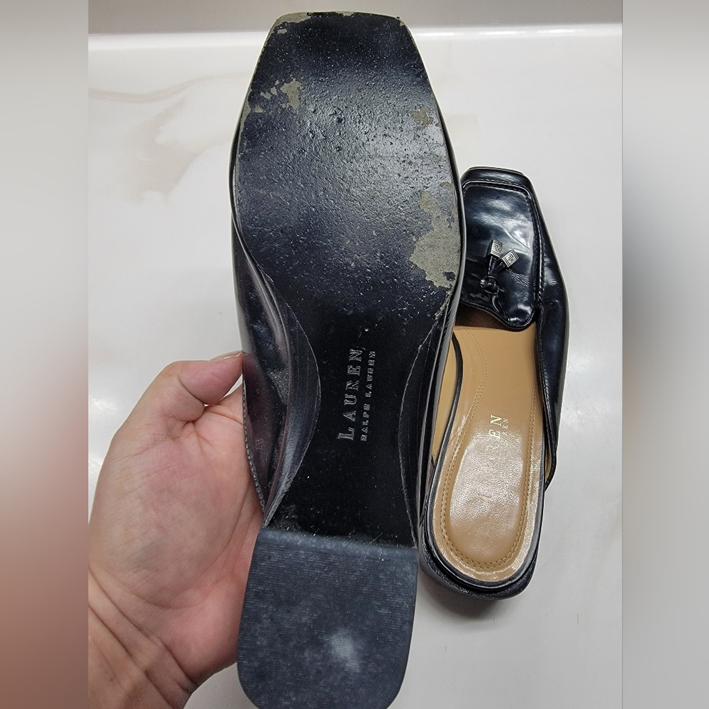 EUC Ralph Lauren leather mules - Picture 2 of 3